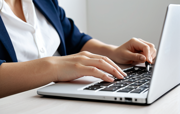 A focused female professional, fully clothed in a modest business casual outfit, sitting at a clean, minimalist desk in a bright, modern home office. She is working efficiently on a laptop, with a neatly organized notebook and pen beside her, symbolizing streamlined processes and resourceful work. The lighting is soft and natural. Perfect anatomy, correct proportions, natural pose, well-formed hands, proper finger count, natural body proportions. Professional photography, high-resolution, sharp focus. Safe for work, appropriate content, fully clothed, modest, family-friendly.